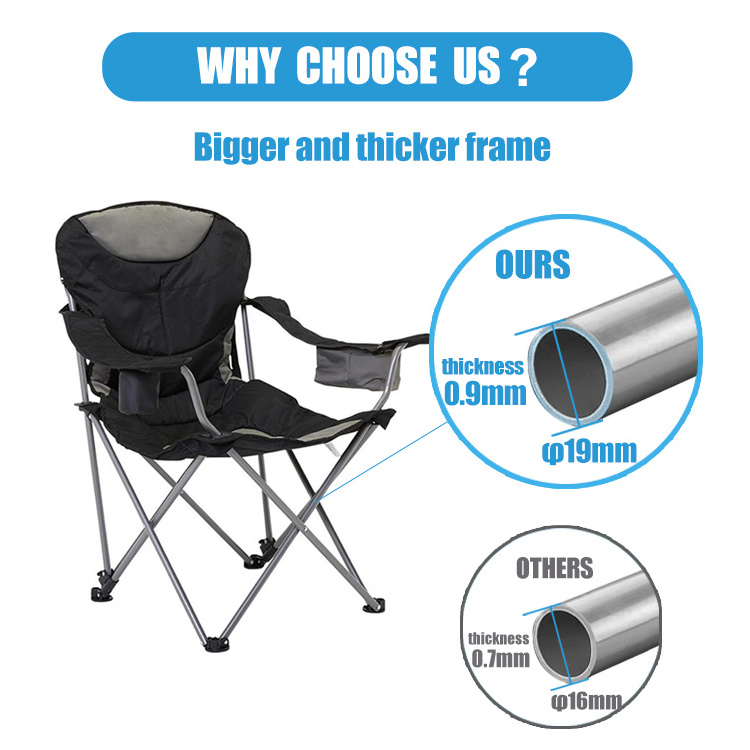 HOMFUL Custom Lightweight Wholesale Fabric Beach Chair Oversized folding chair Camping chair