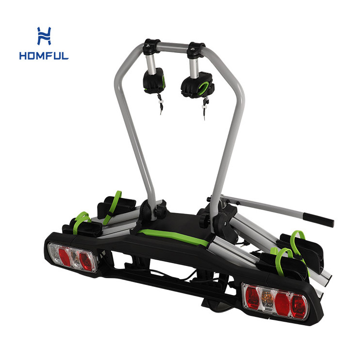 HOMFUL Bicycle Car Rack Hitch Bicycle Carrier Sedan Outdoor Travel Iron Tube Trunk Mount Bicycle Rack