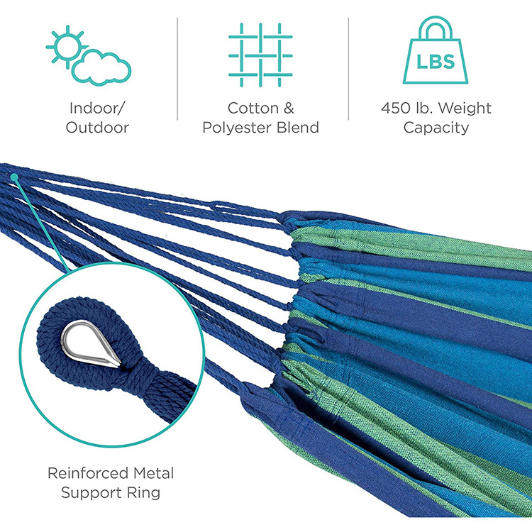 HOMFUL 2-Person Brazilian Style Cotton Camping Double Hammock