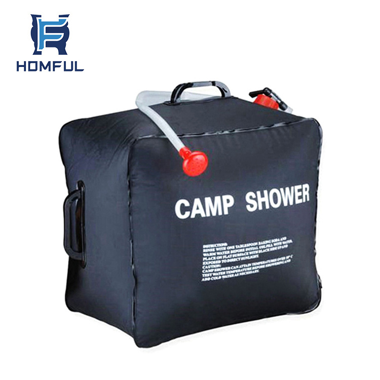 HOMFUL 36L portable solar camping shower bag with pull-out shower