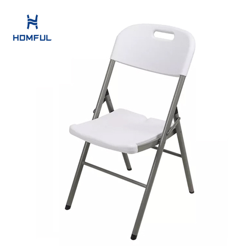 HOMFUL Wholesale Cheap Popular White Stock Furniture Modern Wedding Plastic Chairs Outdoor Folding Garden chairs For events