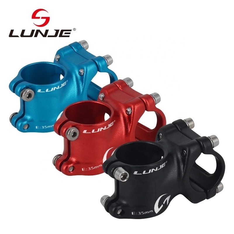 LUNJE Bicycle Parts 31.8/25.4*35mm Aluminum alloy Downhill Hollow Riser Bicycle Stem