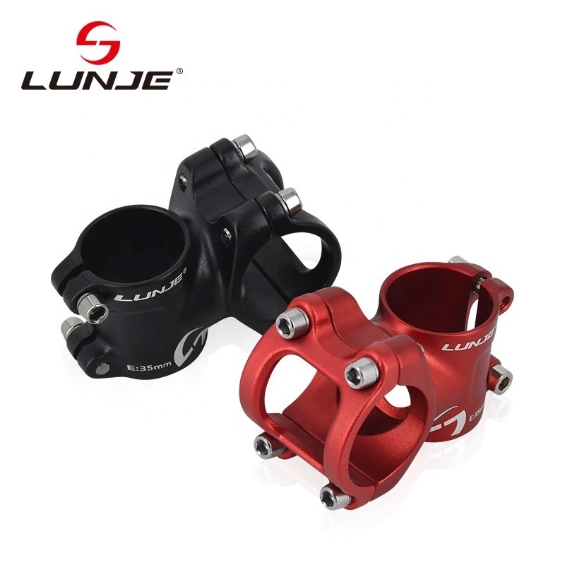 LUNJE Bicycle Parts 31.8/25.4*35mm Aluminum alloy Downhill Hollow Riser Bicycle Stem