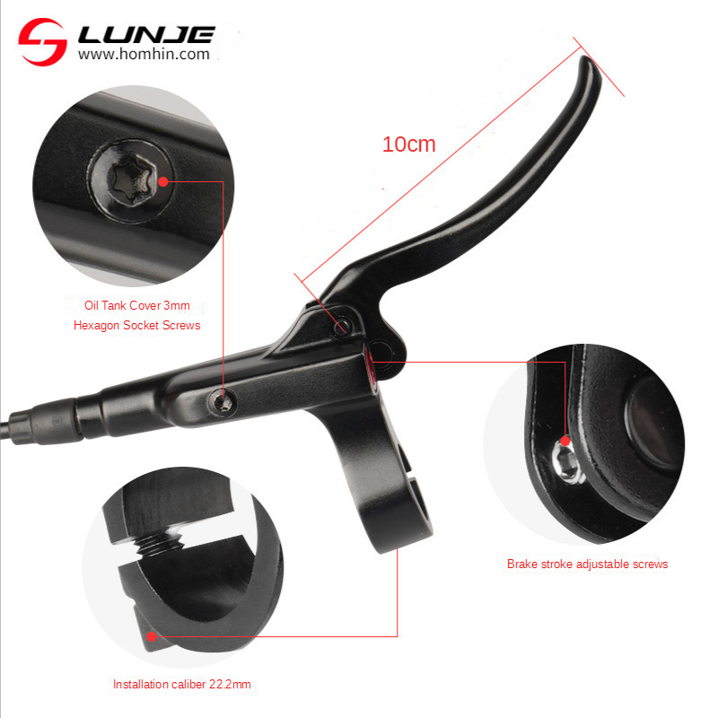 LUNJE Disc Brake Mountain Bike Hydraulic Disc Brake 800/1400mm MTB Bicycle Hydraulic Brakes Front/Rear Bike Part