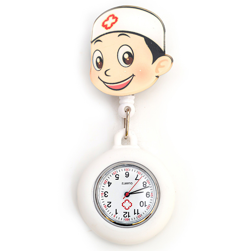 Lovely Cartoon Models Watches For Nurses Doctor Retractable Silicone Pocket Watches Colourful Gift Hospital Nurses Fob Watch