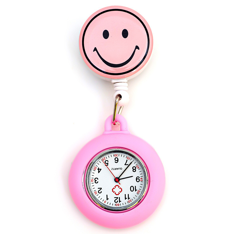 Lovely Cartoon Models Watches For Nurses Doctor Retractable Silicone Pocket Watches Colourful Gift Hospital Nurses Fob Watch