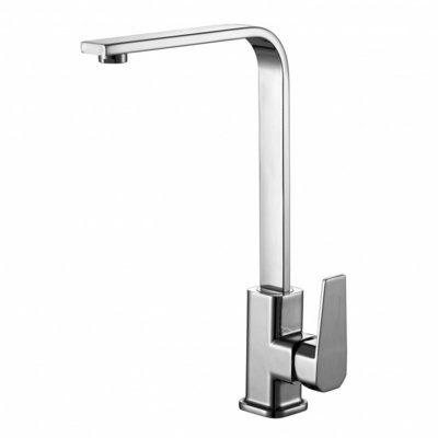 Square flat tube cold and hot water mixing zinc faucet bathroom basin faucet kitchen sink  zinc alloy faucet