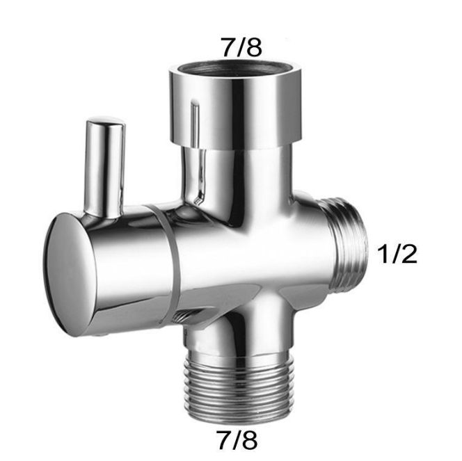 New design brass angle valve faucet lavatory Water Cross Shower Faucet diverter  3 Way Seat Angle Valve