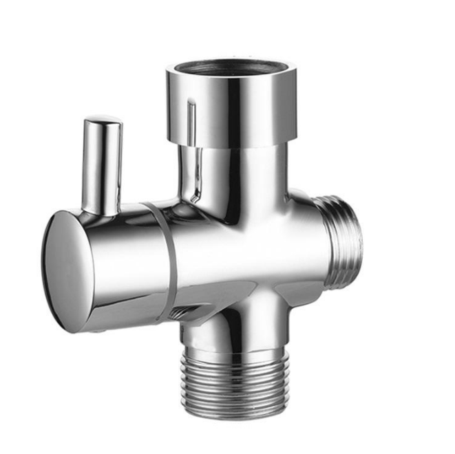 New design brass angle valve faucet lavatory Water Cross Shower Faucet diverter  3 Way Seat Angle Valve