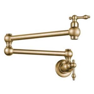 unlacqured brass kitchen faucet classical copper folding and rotatable pot filler faucet