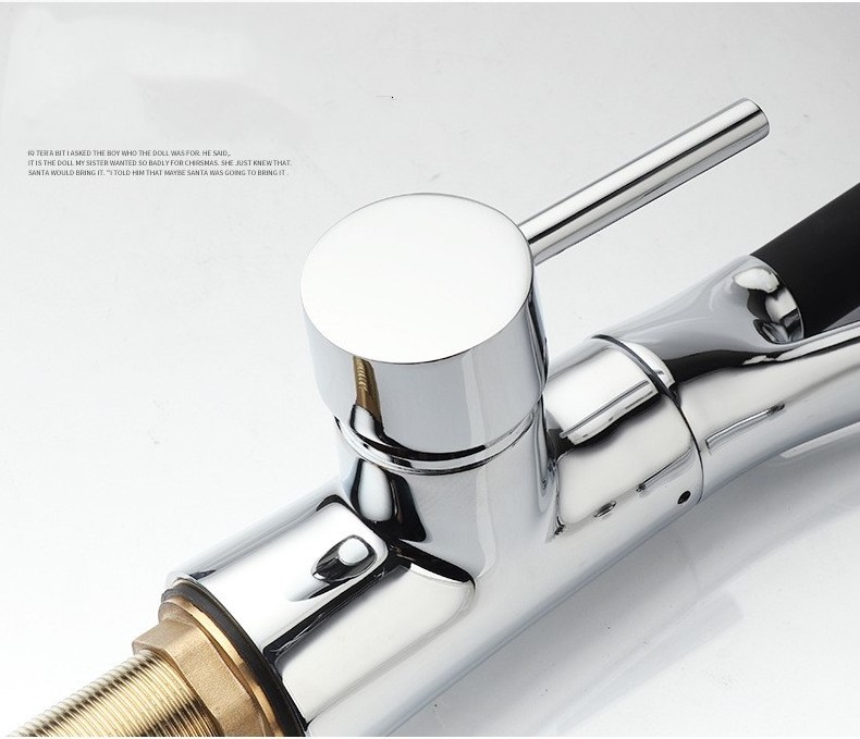 Factory price brass pull out led light sink faucet modern kitchen faucet