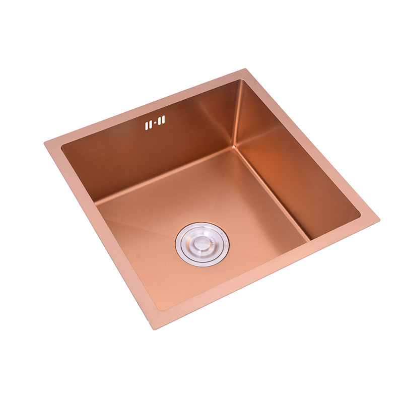 Rose Gold kitchen 304 stainless steel handmade thicken sink, big under-counter basin sink wholesale from China factory