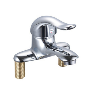 Factory supplied zinc-alloy double hole sinks basin bathroom faucet