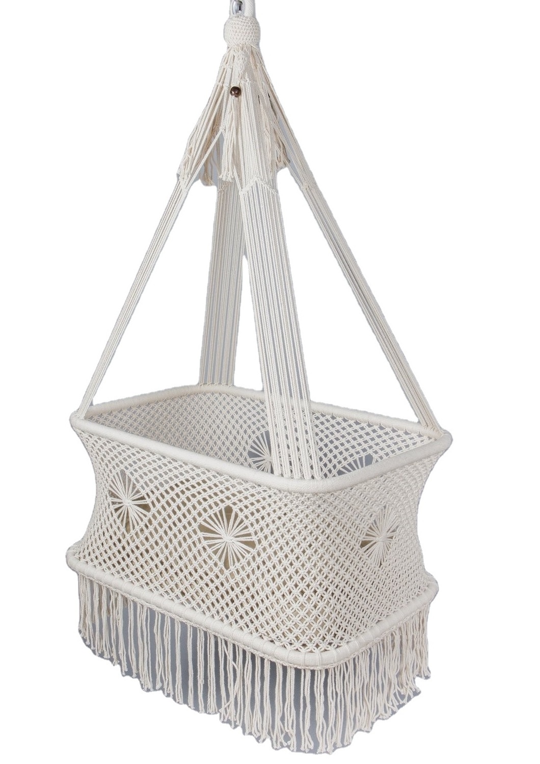 Handmade Macrame Baby Swing Made Of Cotton Rope