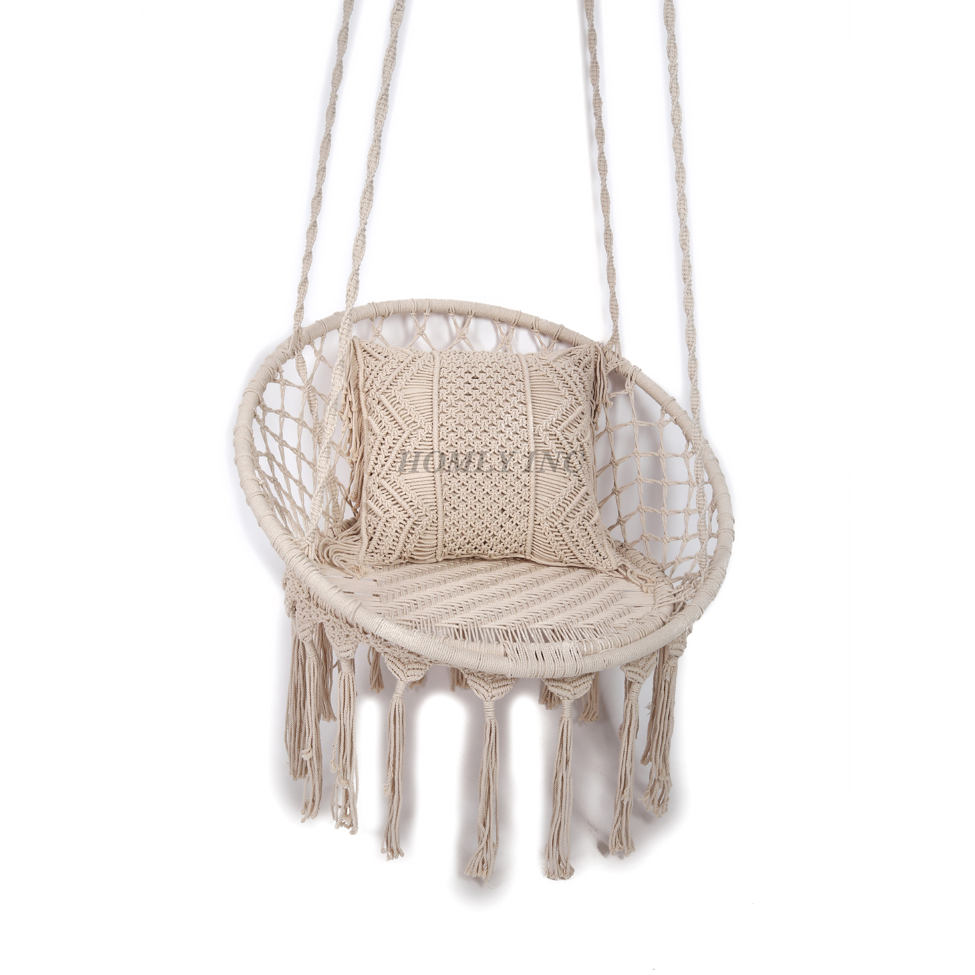 Premium Handwoven Macrame Hammock Swing for Adults Hanging Chair with Comfortable Seating Perfect for Indoor and Outdoor Oem