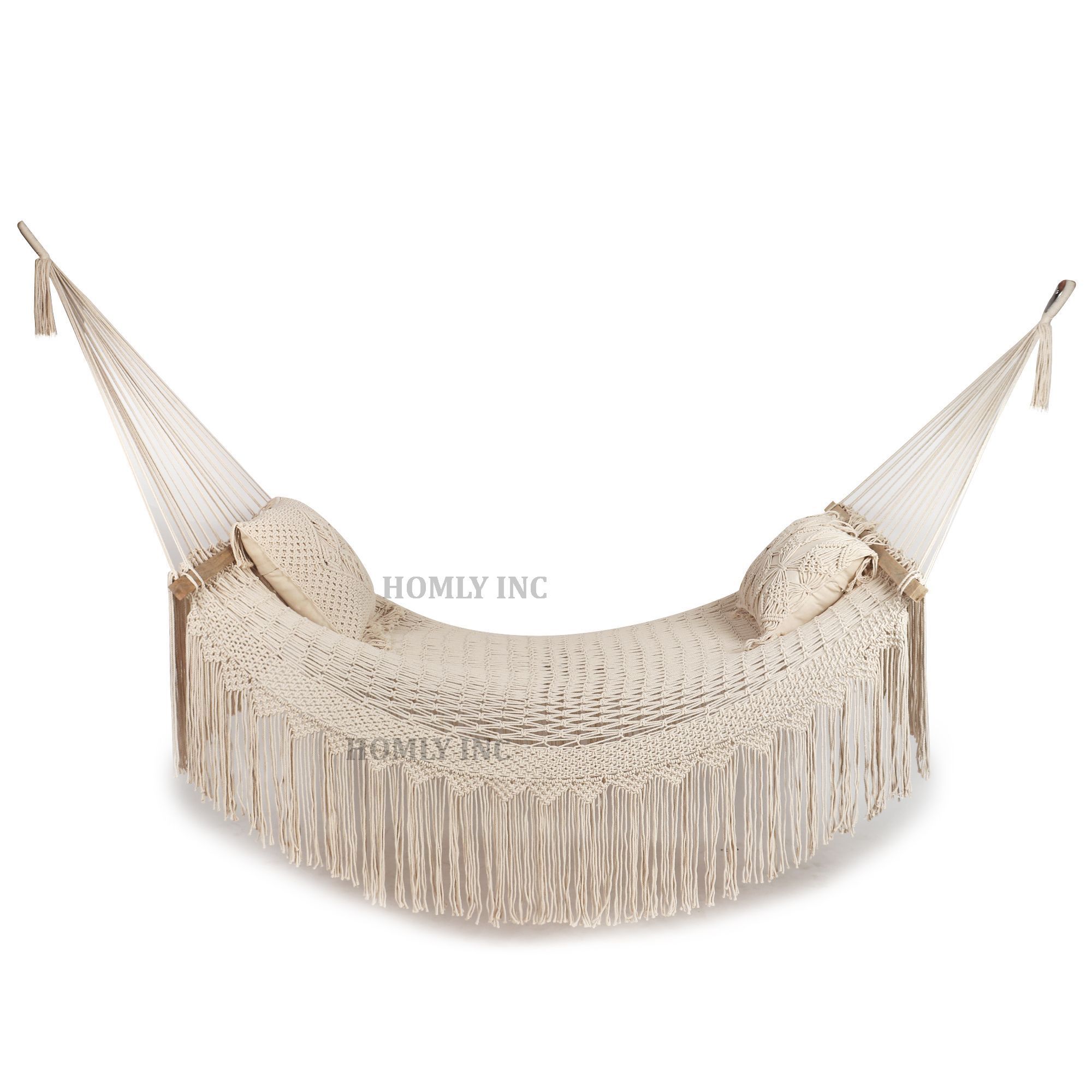 Relax in Style with Our Handcrafted Macrame Beach Hammock Durable Comfortable & Perfect for Sun-soaked Escapes Oem High Quality