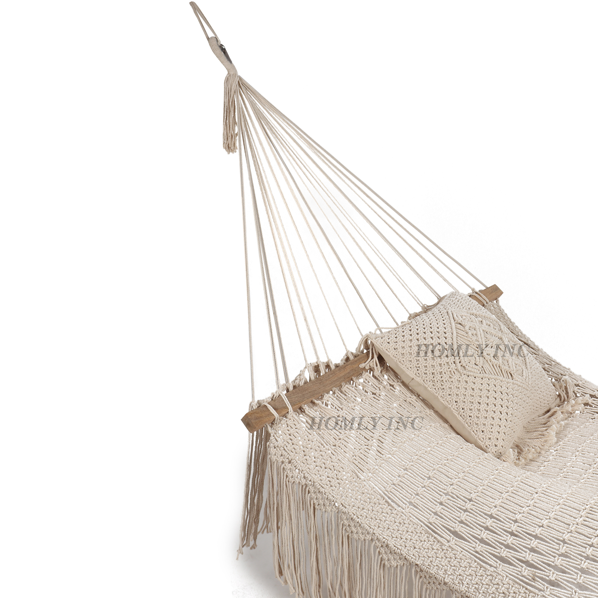 Relax in Style with Our Handcrafted Macrame Beach Hammock Durable Comfortable & Perfect for Sun-soaked Escapes Oem High Quality