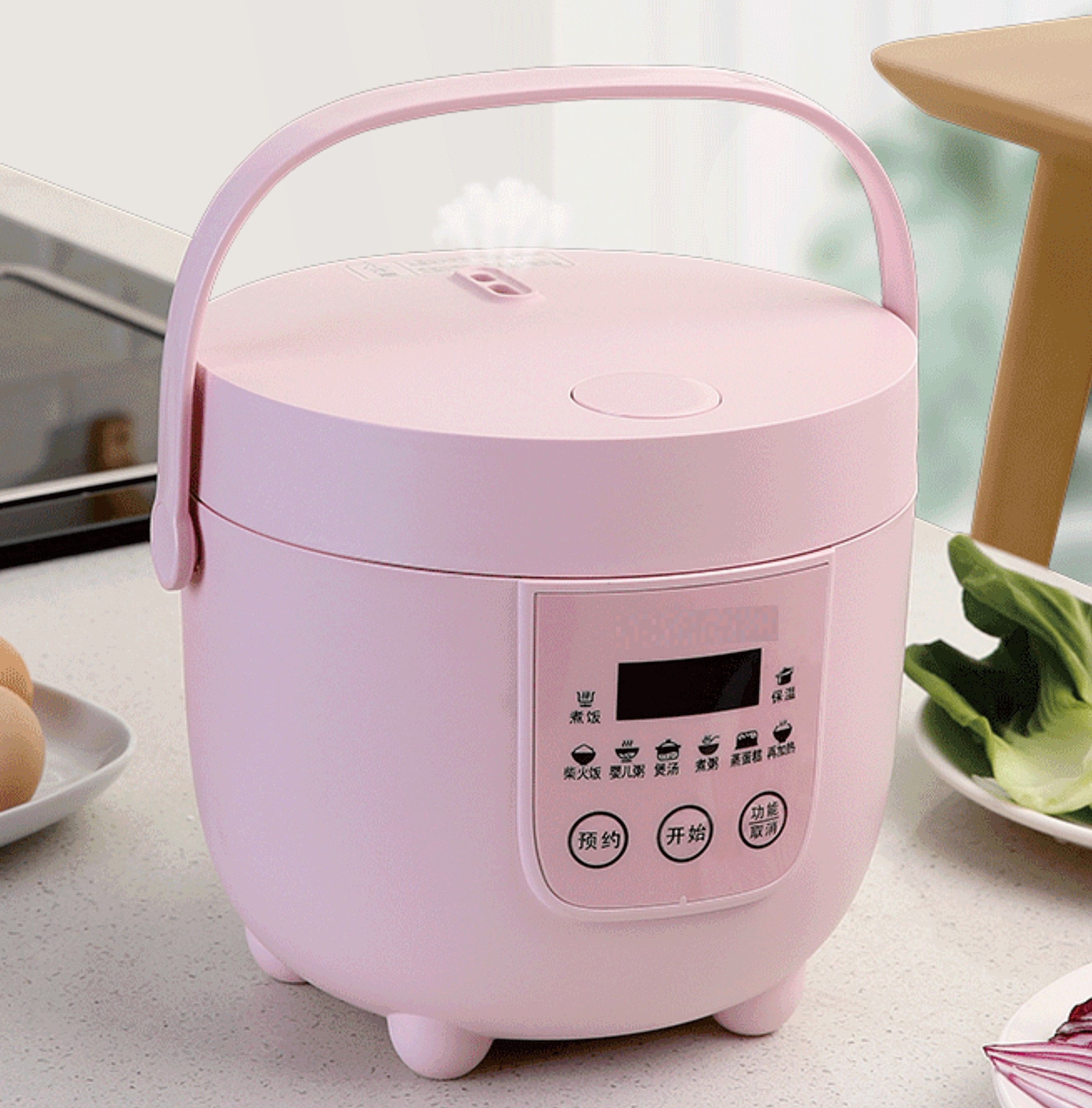 Multi Function 1.8L Small Digital Touch Control Keep Warm Steam Electric Rice Cooker With Handle