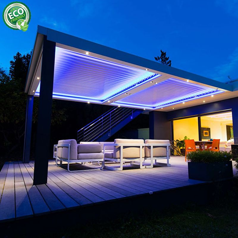 3x3 3x4 4x4 6x4 OEM Factory Modern Outdoor Remote Control Bioclimatic Pergola Aluminum Louver Pergola