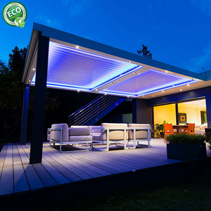 3x3 3x4 4x4 6x4 OEM Factory Modern Outdoor Remote Control Bioclimatic Pergola Aluminum Louver Pergola