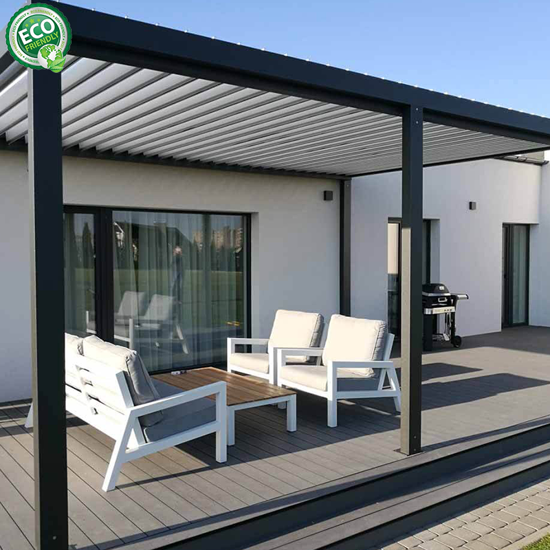 3x3 3x4 4x4 6x4 OEM Factory Modern Outdoor Remote Control Bioclimatic Pergola Aluminum Louver Pergola