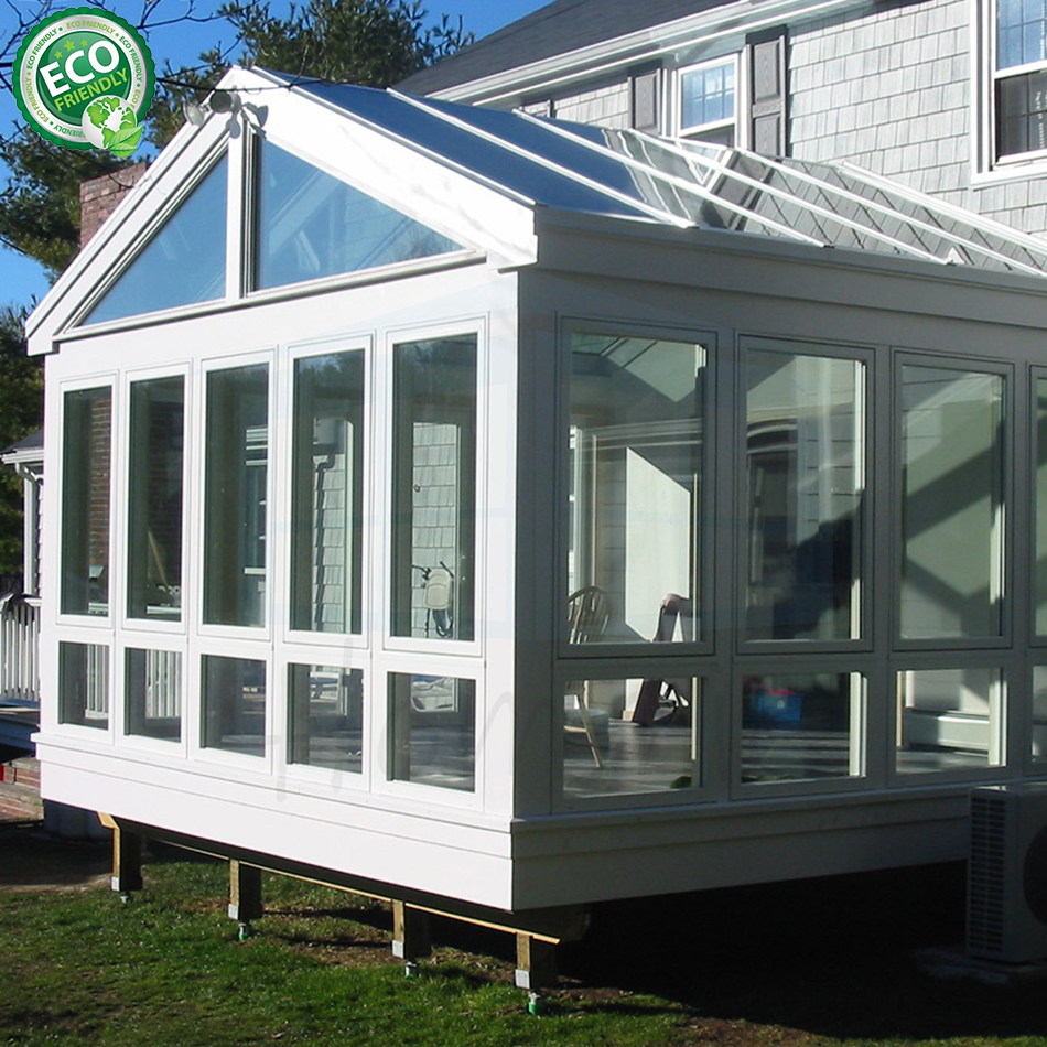 Top Quality Aluminum Frame Retractable Awning Roof Sliding Tempered Insulated Glass Greenhouse Sunroom Glass Houses