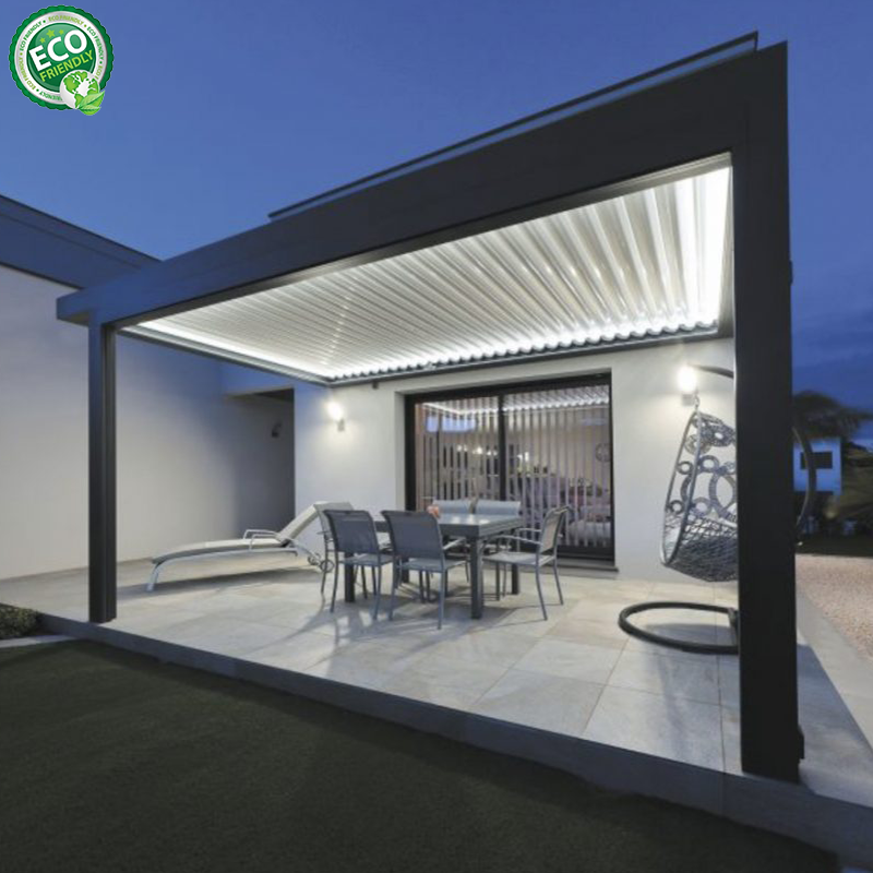 3x3 3x4 4x4 6x4 OEM Factory Modern Outdoor Remote Control Bioclimatic Pergola Aluminum Louver Pergola