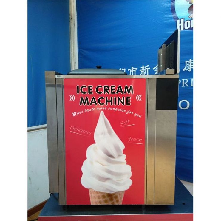 Commercial single flavor frozen yogurt soft serve ice cream machine for vending