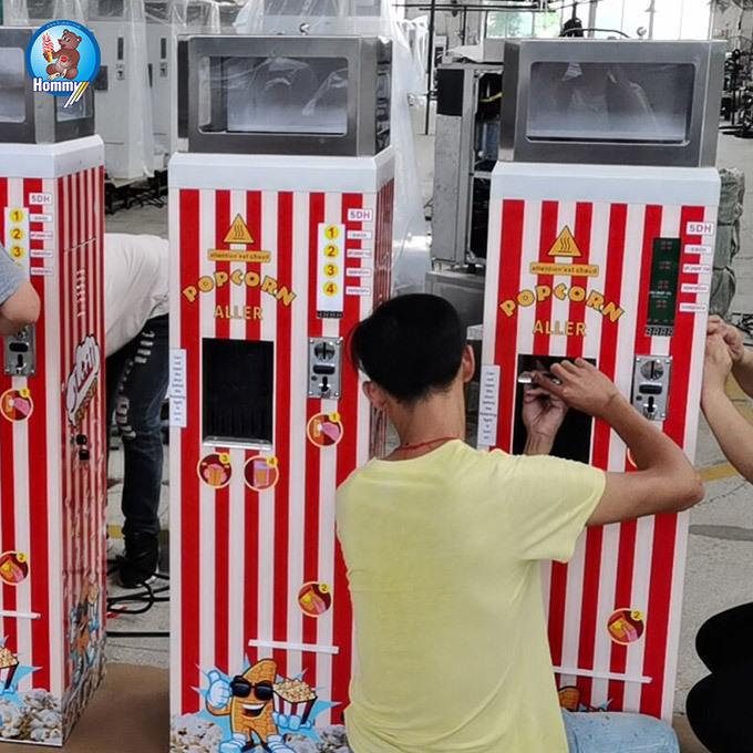 new design factory price popcorn vending machine HM-PC-18