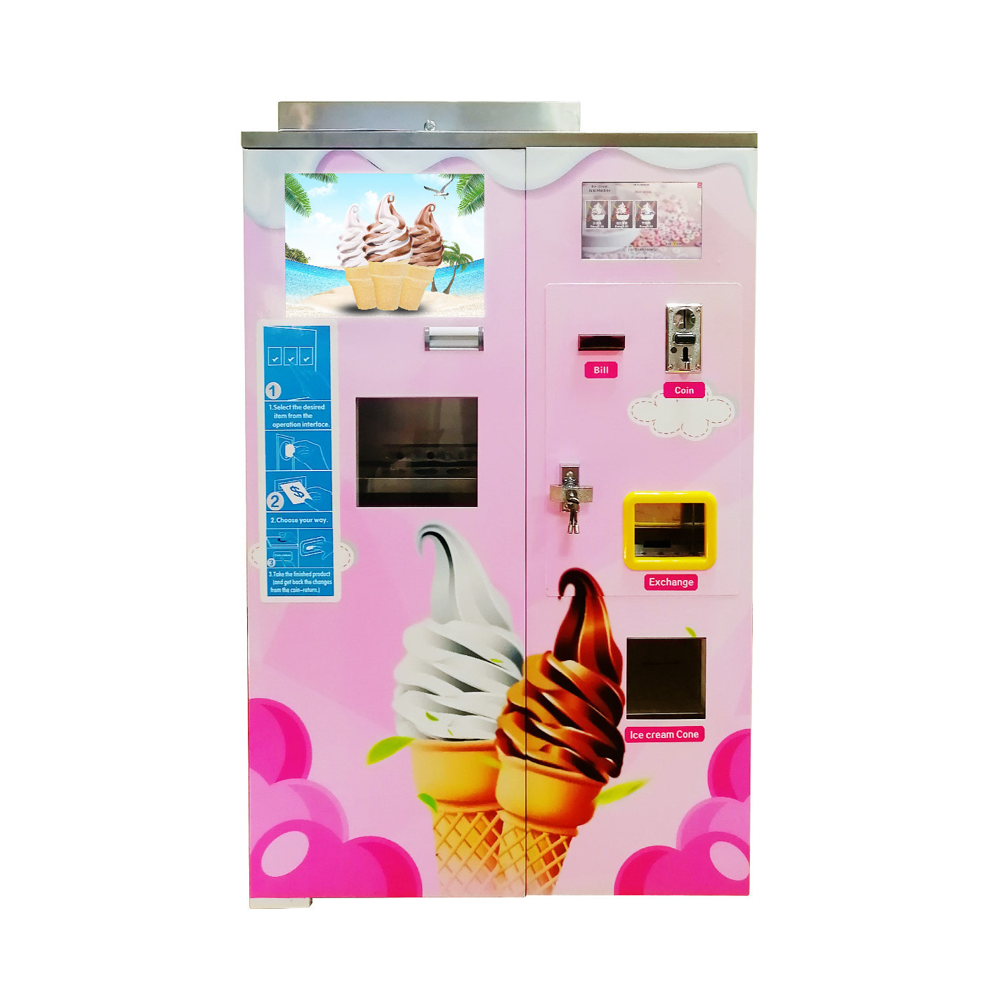 Price Vending Self-Service Ice Cream Hard Maker Machine