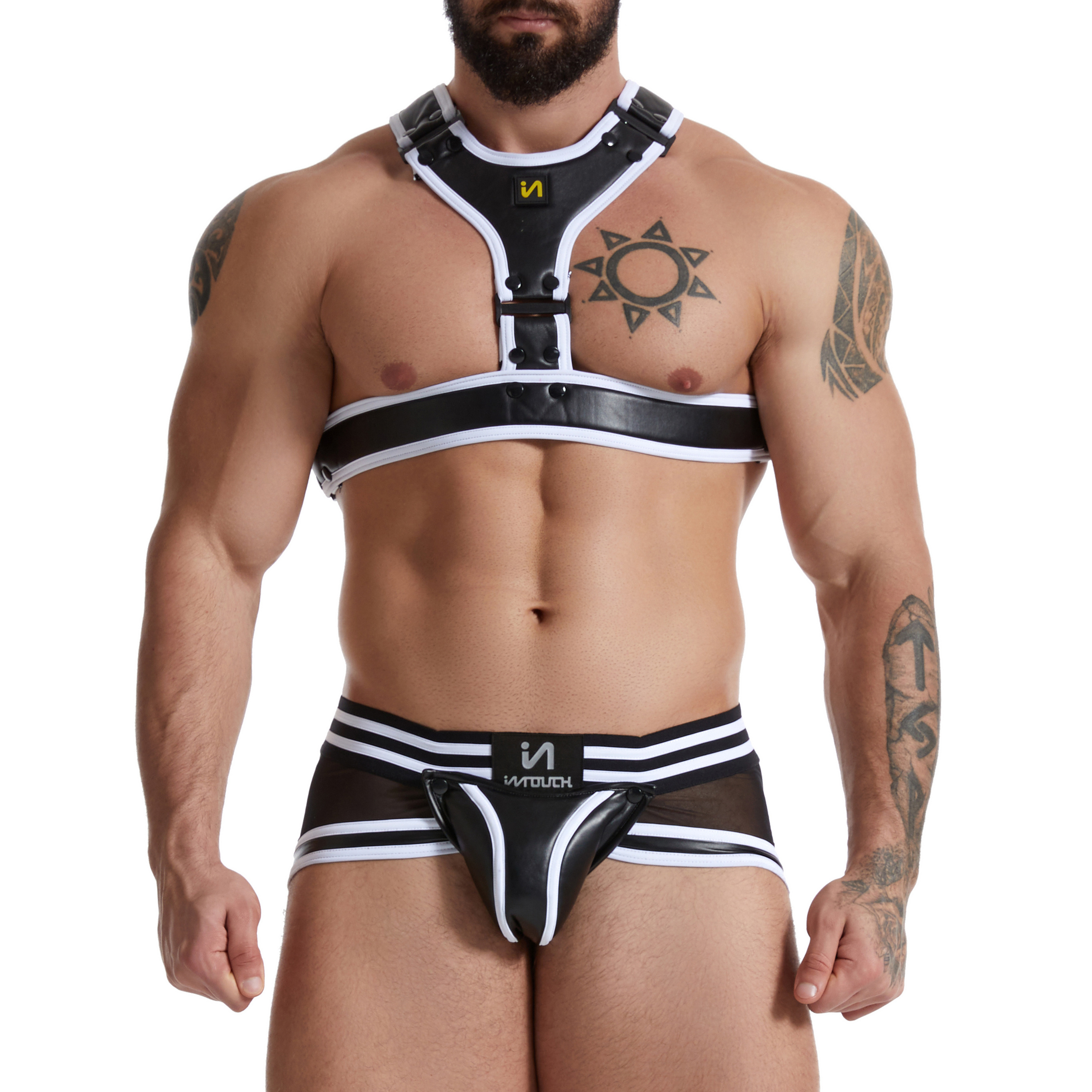 Mens Erotical Sex Bondage Lingerie Gay Sexy Leather Harness Costume