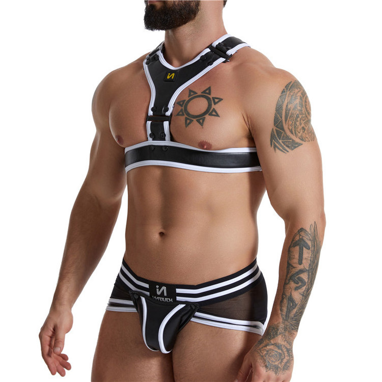 Mens Erotical Sex Bondage Lingerie Gay Sexy Leather Harness Costume