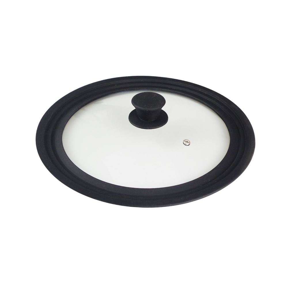 Multifunctional Silicone Tempered Glass Lid Anti-scald Household Universal Transparent Glass Lid