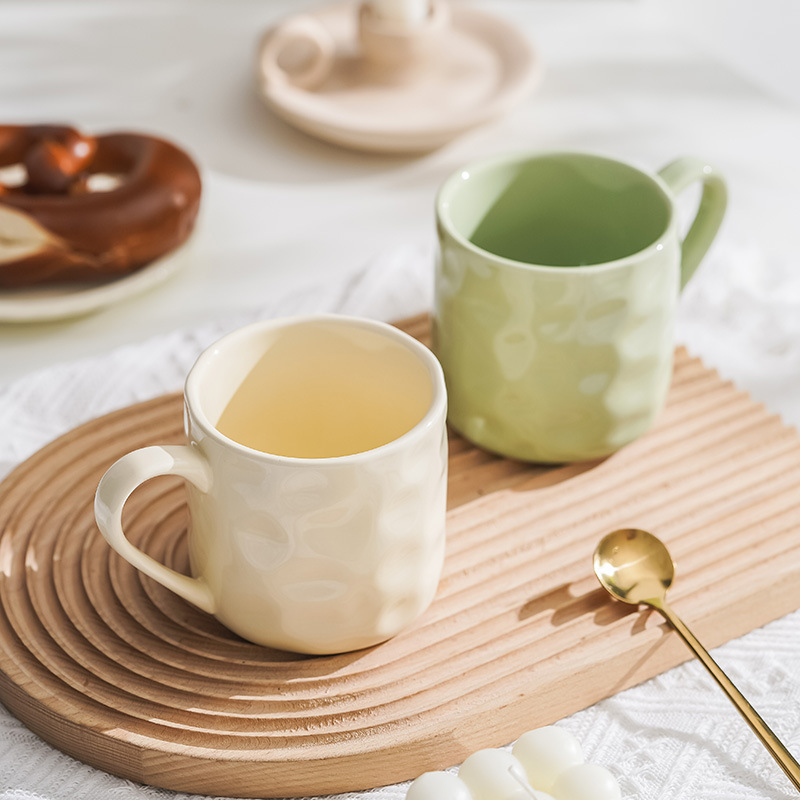 Good-looking Ins Style Breakfast Cup Cream Style Couple Water Cup Household Minimalist Mug Ceramic Cup