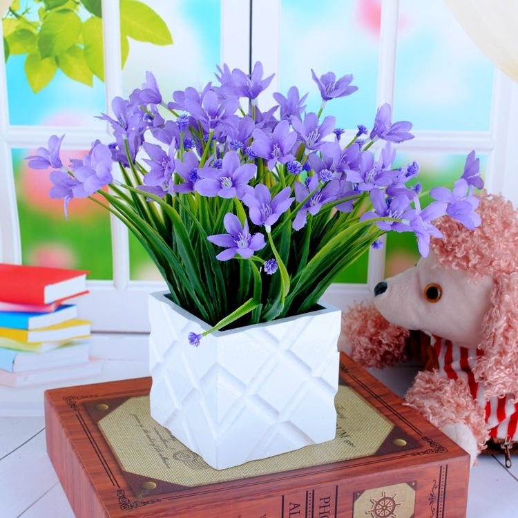 New Orchid Small Pot Plant Artificial Flower Decoration Living Room Bedroom Home Decoration Floral