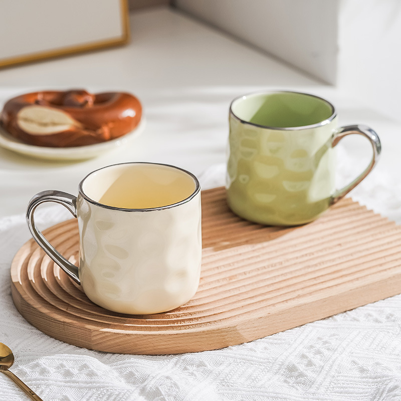 Good-looking Ins Style Breakfast Cup Cream Style Couple Water Cup Household Minimalist Mug Ceramic Cup