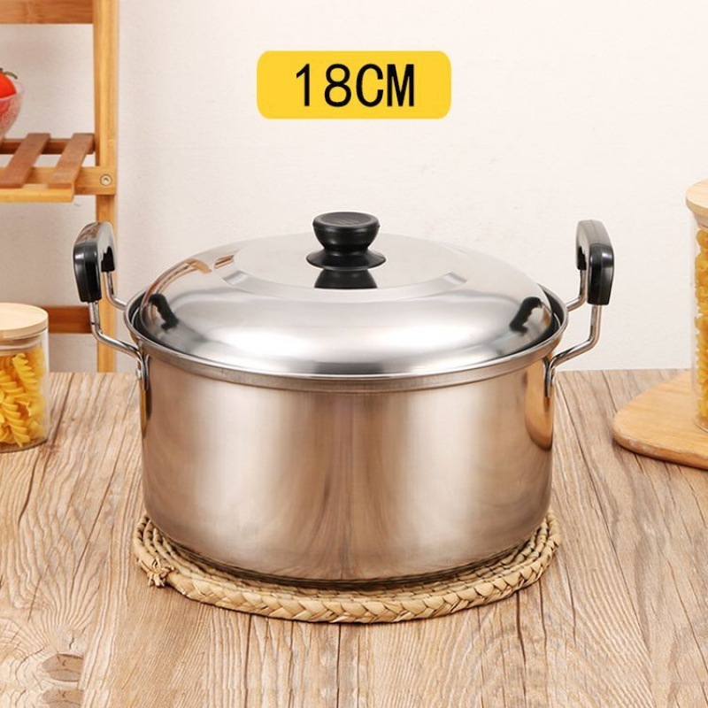 Hot Selling Stainless Steel Saucepan Large Capacity Double Ear Pot Cooking Noodles Milk Pot