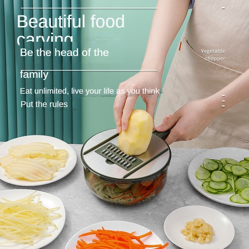 Multi-Functional Stainless Steel Vegetable Cutter Kitchen Vegetable Processing Shredded Slice Salad Grater Kitchen Grater