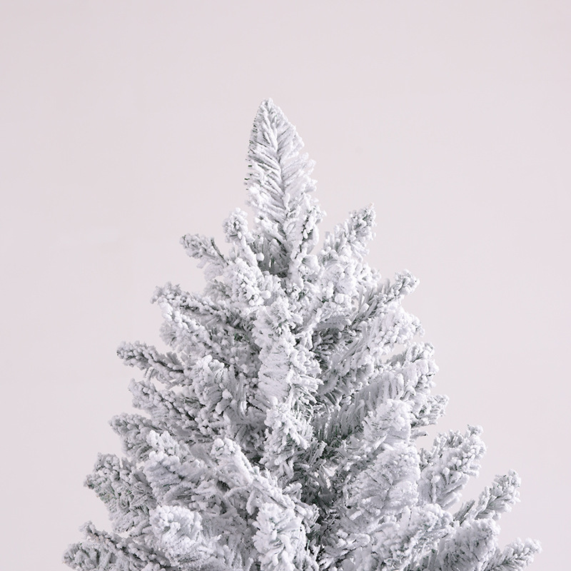 High-End White PVC Christmas Tree Flocking Simulation Popular High Quality Snow Pine Encryption Christmas Tree