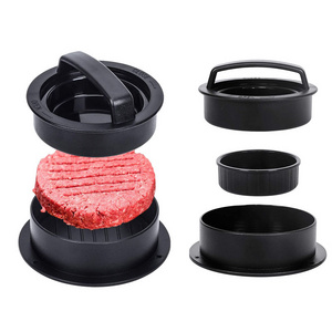 Amazon Hot Selling ABS Burger Meat Press Burger Meat Press Machine Barbecue 3 in 1 Non-Stick Filled Burger Molds