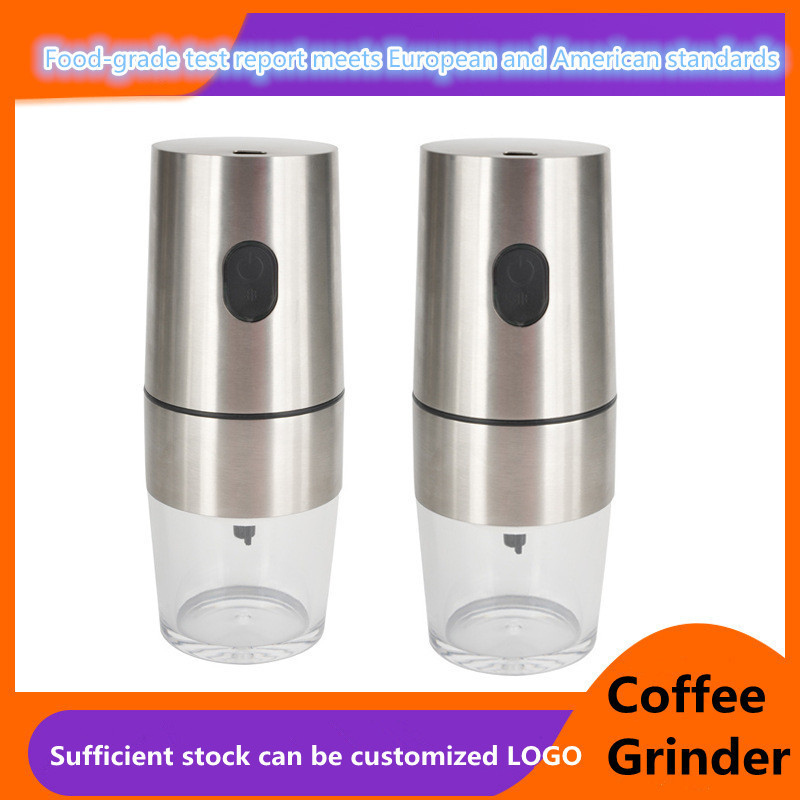 Hotseller USB Charging Ceramic Burr Cordless Battery Portable stainless Steel Electric Coffee Grinder Mill