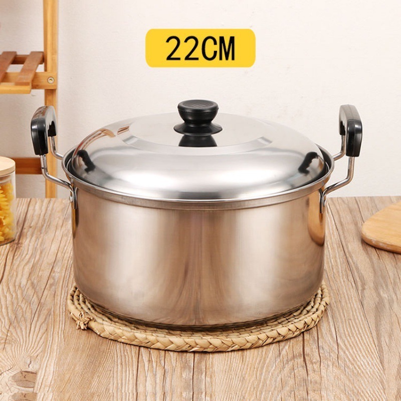 Hot Selling Stainless Steel Saucepan Large Capacity Double Ear Pot Cooking Noodles Milk Pot