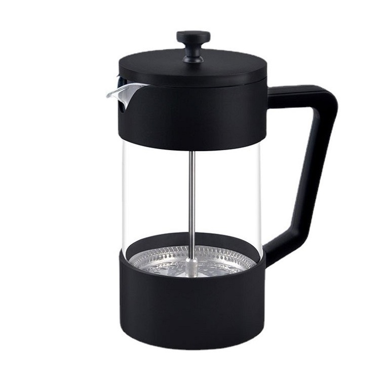 Portable Cold Brew Coffee Press Maker Heat-Resistant and Thickened Borosilicate 304 Stainless Steels Transparent Glass Design