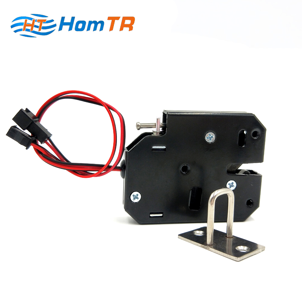 HomTR DC 6V 1.5A Electromagnetic Solenoid Lock Electric Magnetic Lock for Cabinet Door Lock