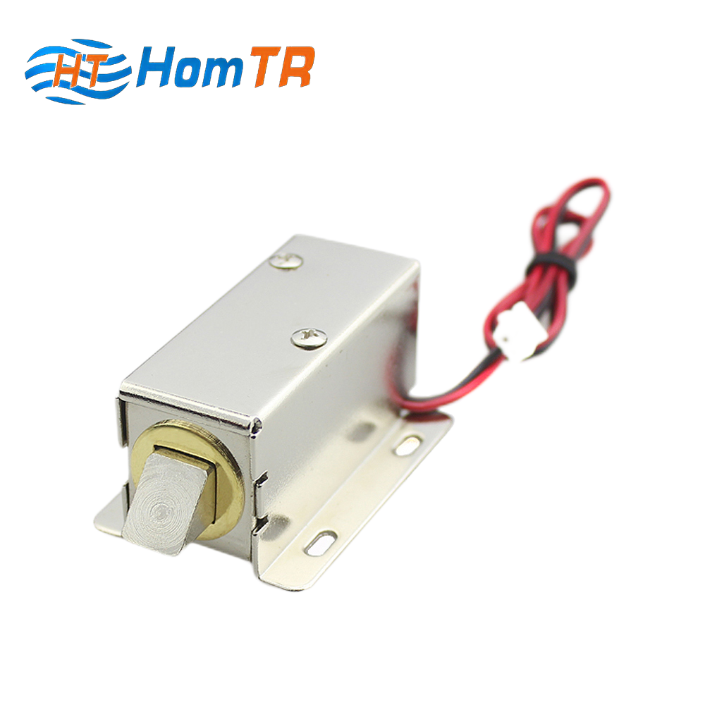 HomTR pulling push electric solenoid lock for gym locker invisible drawer cabinet locks