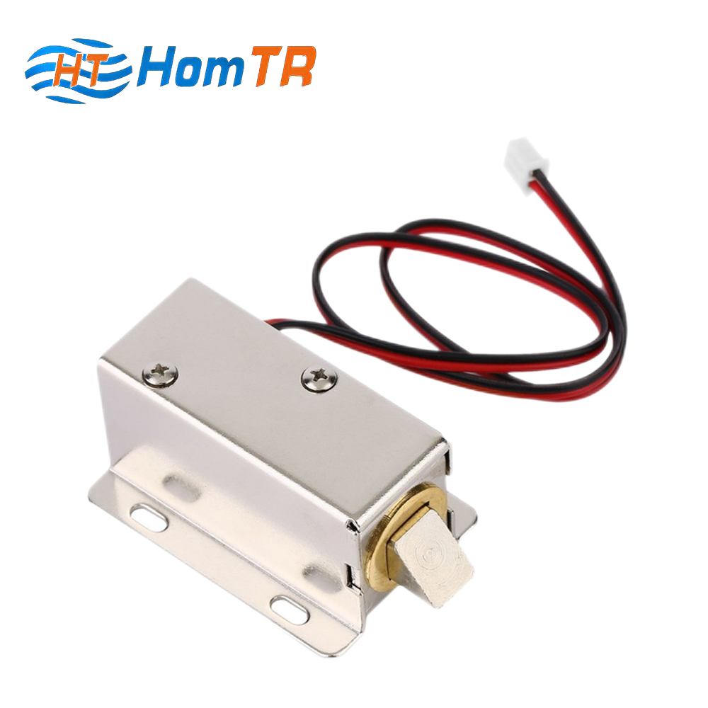 HomTR pulling push electric solenoid lock for gym locker invisible drawer cabinet locks