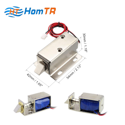 HomTR pulling push electric solenoid lock for gym locker invisible drawer cabinet locks