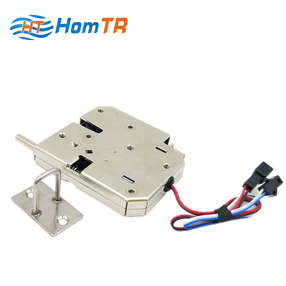 HomTR Top Safe Zinc Alloy Small Gym Locker Lock Mini Solenoid DC12V Parcel Box Cabinet Latch