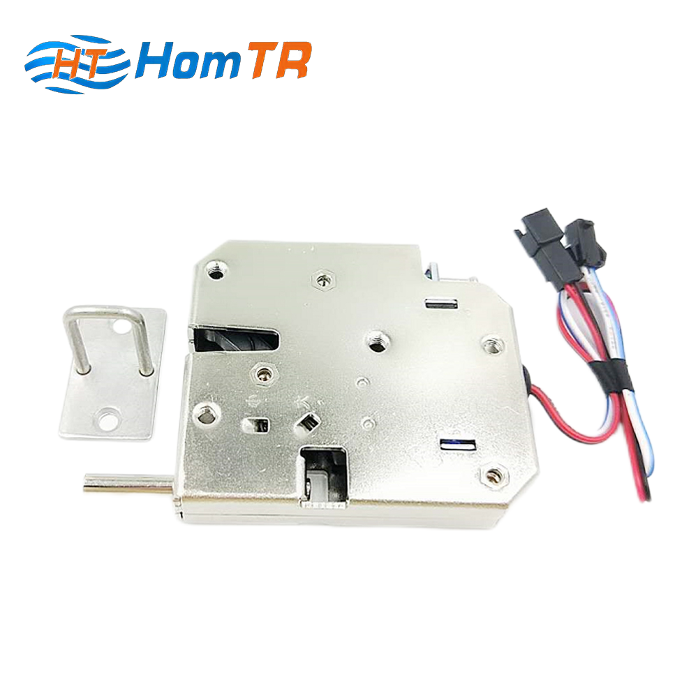 HomTR Top Safe Zinc Alloy Small Gym Locker Lock Mini Solenoid DC12V Parcel Box Cabinet Latch