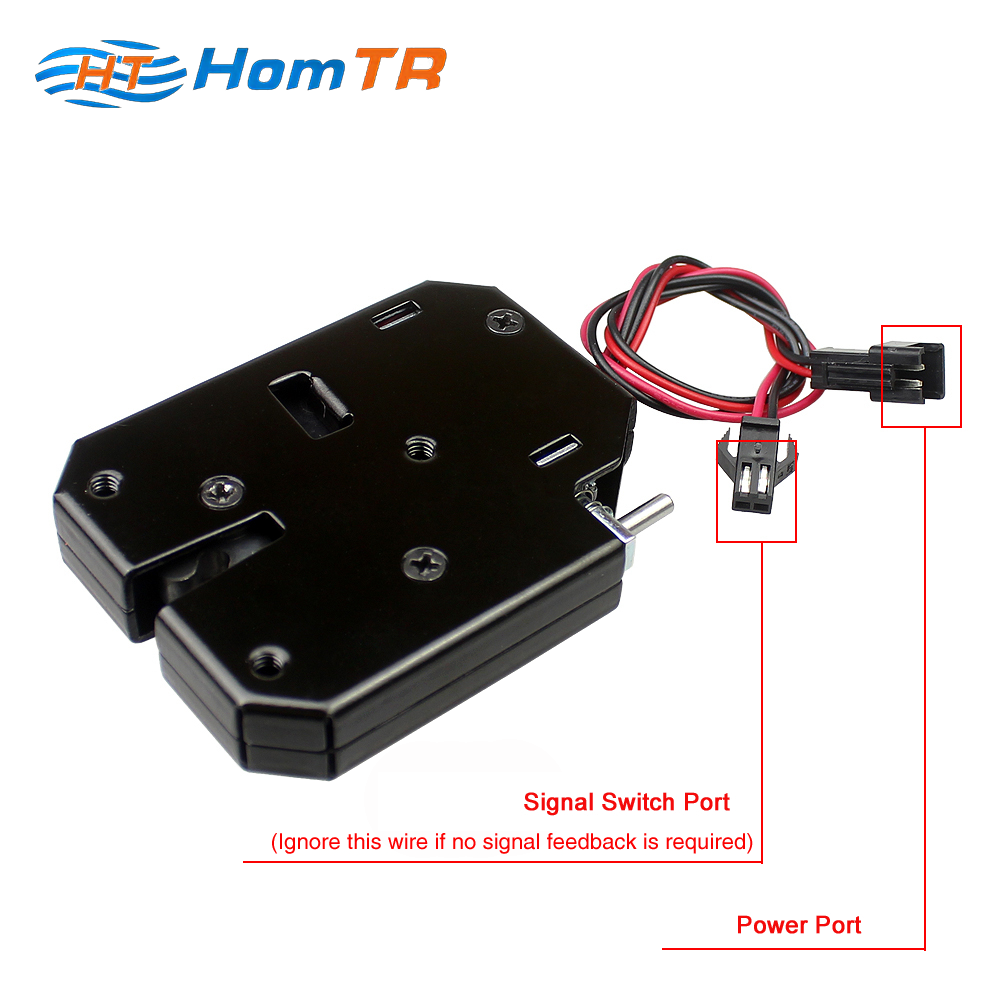 HomTR Electric Control Lock Solenoid Electronic Cabinet Latch Locks Mini Cabinet Plastic Lock